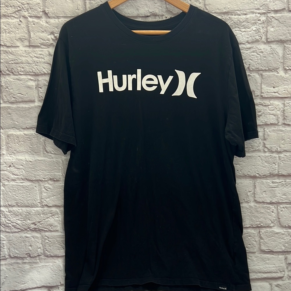 Hurley Men’s black Shirt white letters